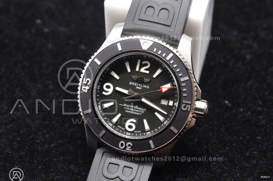 Black Black Superocean 467 Black 1:1 Bezel On Best Dial Edition Automatic TF Rubber A Strap 44 Durable 0715
